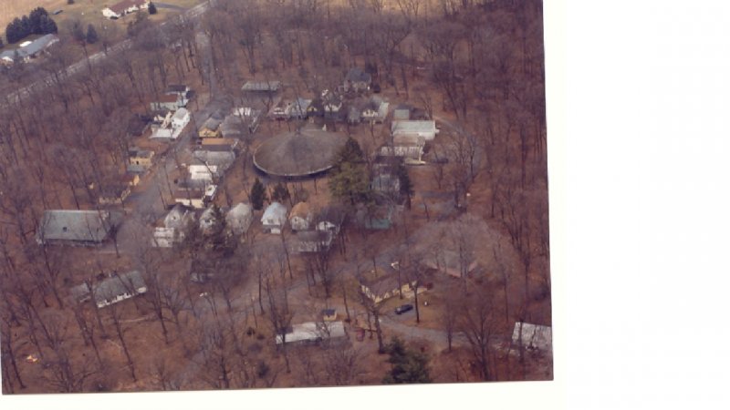 aerial view of the grove in the winter
